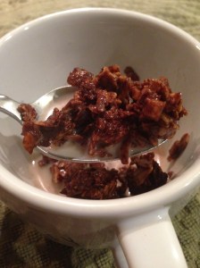 Chocolate Coconut Granola & Spoon