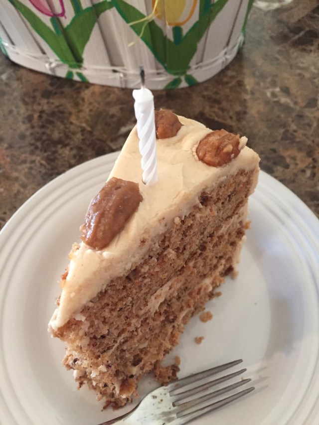 Slice of carrot cake